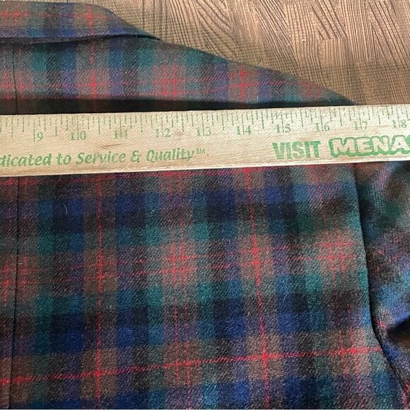 Pendleton Vintage Woolen Mills Virgin Wool Tartan Plaid Check Blazer‎ 38R - Picture 12 of 14